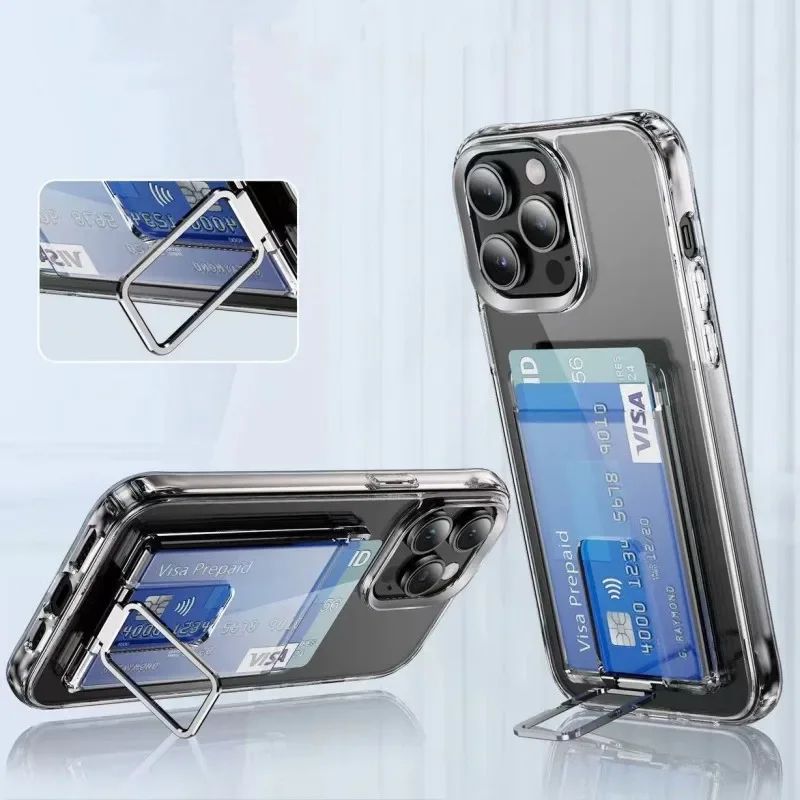 Clear Magnetic Card Holder Wallet Case