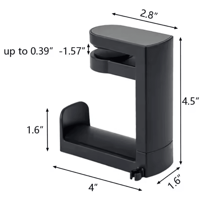 360 Degree Rotating Desk Clip Headphone Holder No Punch Headset Stand