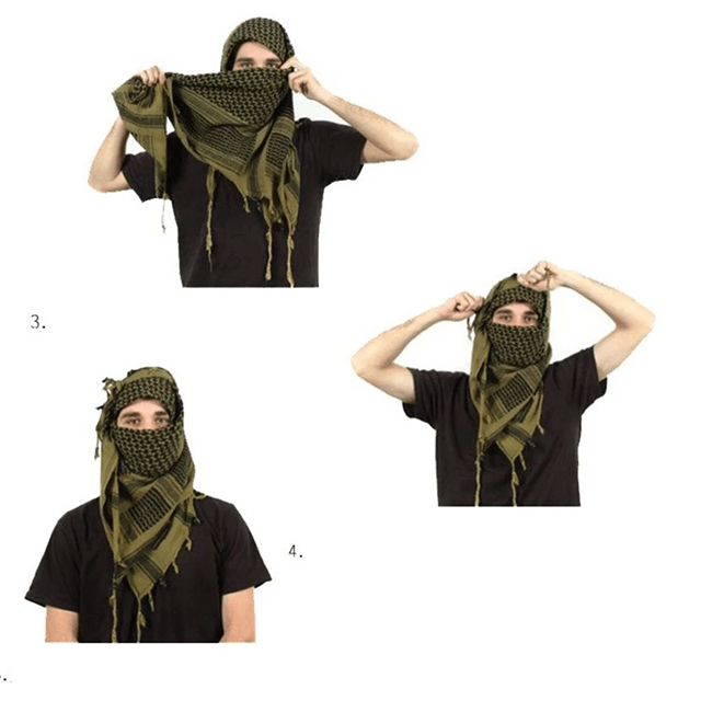 DesertShield Tactical Shemagh Scarf for Outdoor Protection and Versatile Wear