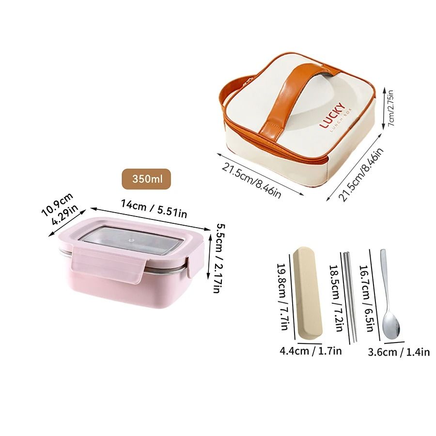 Stainless Steel Lunch Box Leak Proof Divided Microwave Safe Bento Container