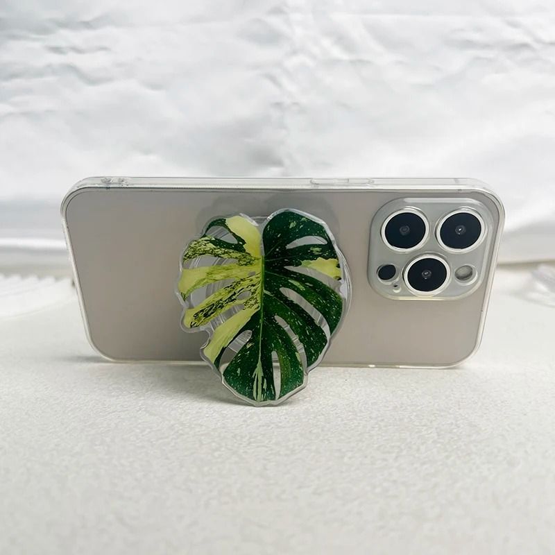 Plant Leaf Magnetic Folding Phone Grip – MagSafe Compatible Support