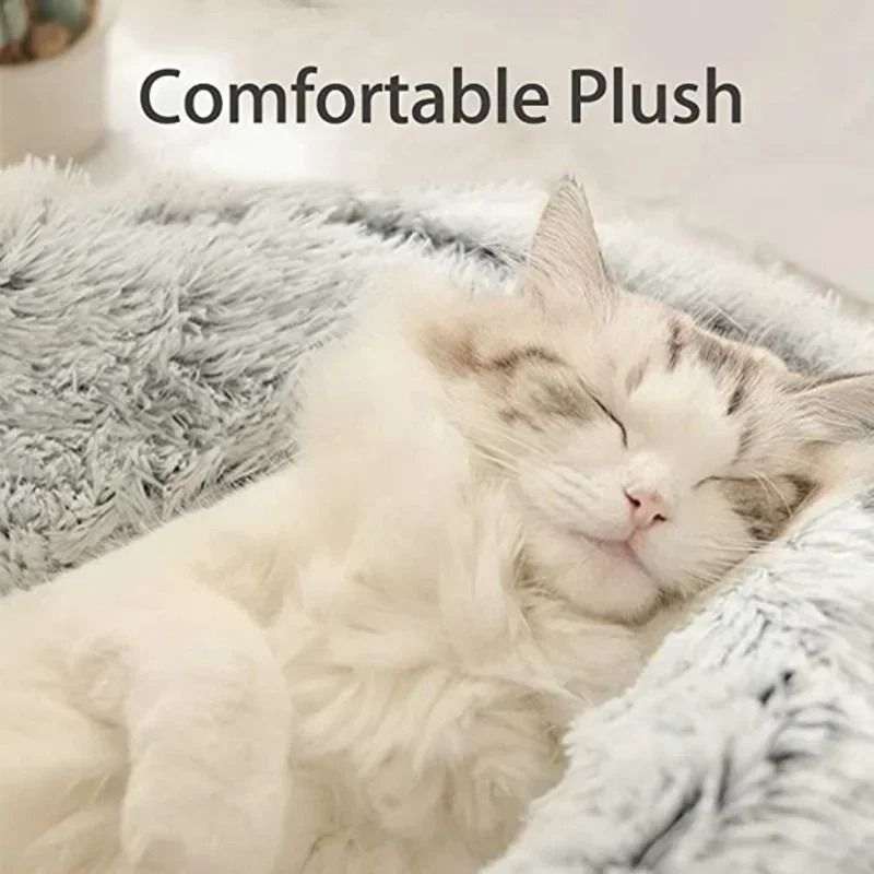 2 In 1 Plush Round Pet Bed and Sleep Bag