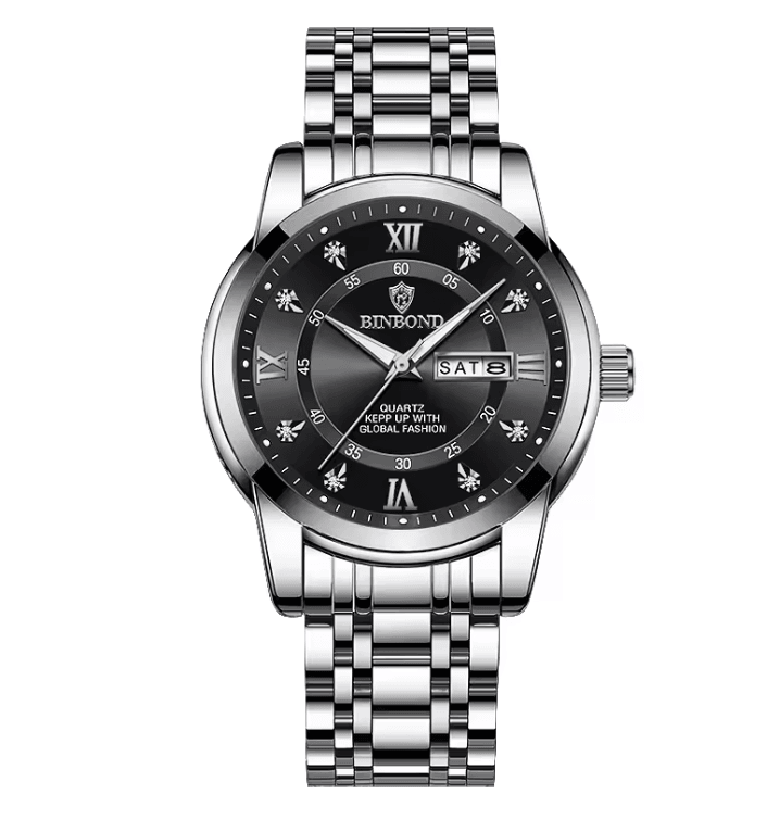 AquaLuxe Diver 30ATM Luxury Mens Waterproof Watch with Quartz Movement
