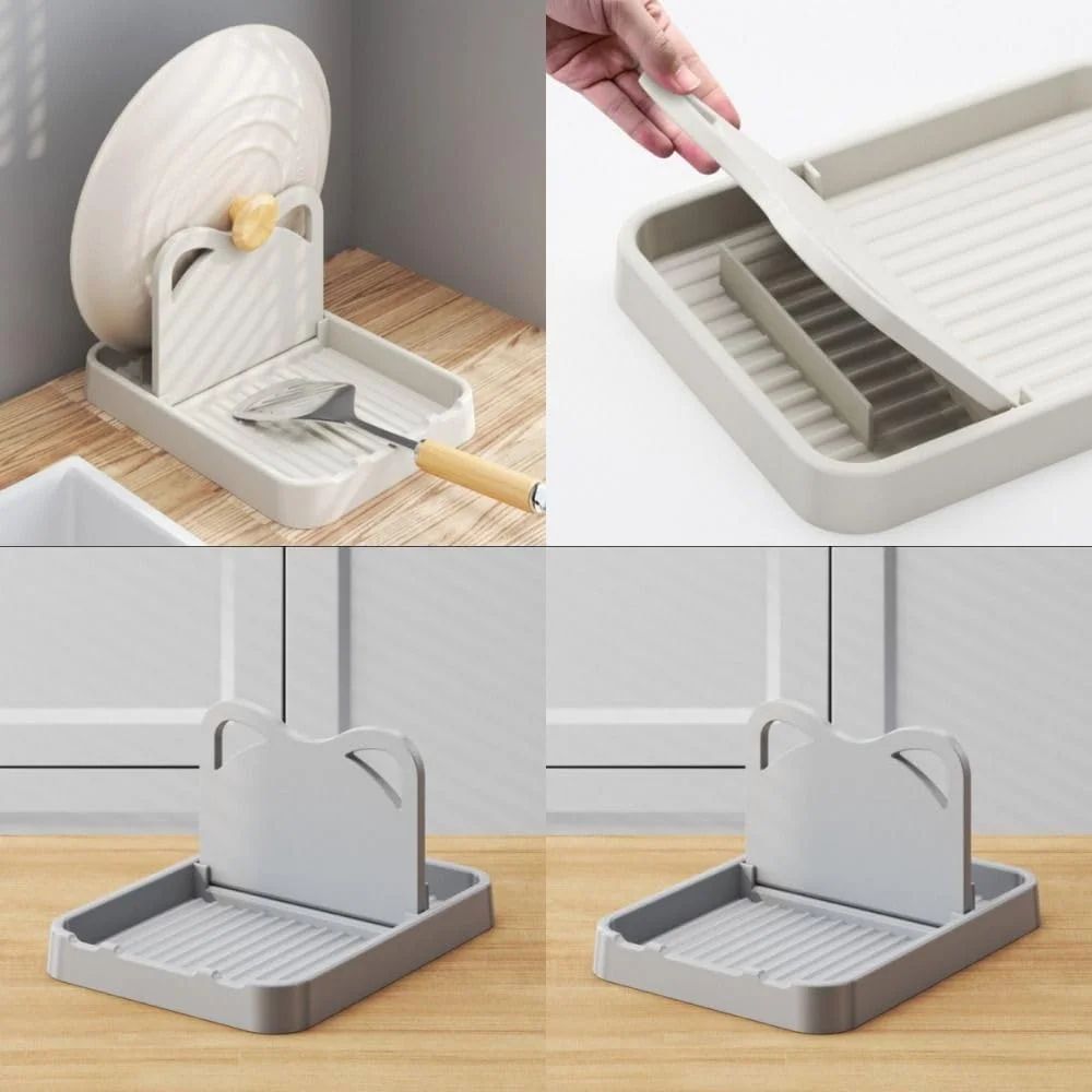 Silicone Spoon and Pot Lid Rack