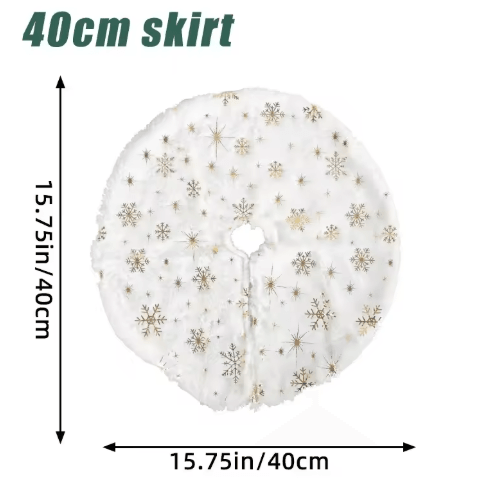 Creative Christmas Tree Skirt 38/40cm Holiday Tree Base Carpet for Festive Decor