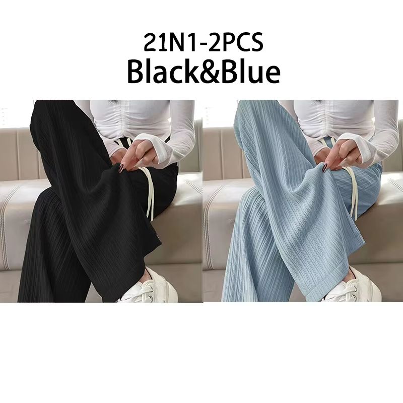 CloudEase High Waist Draped Wide Leg Pants