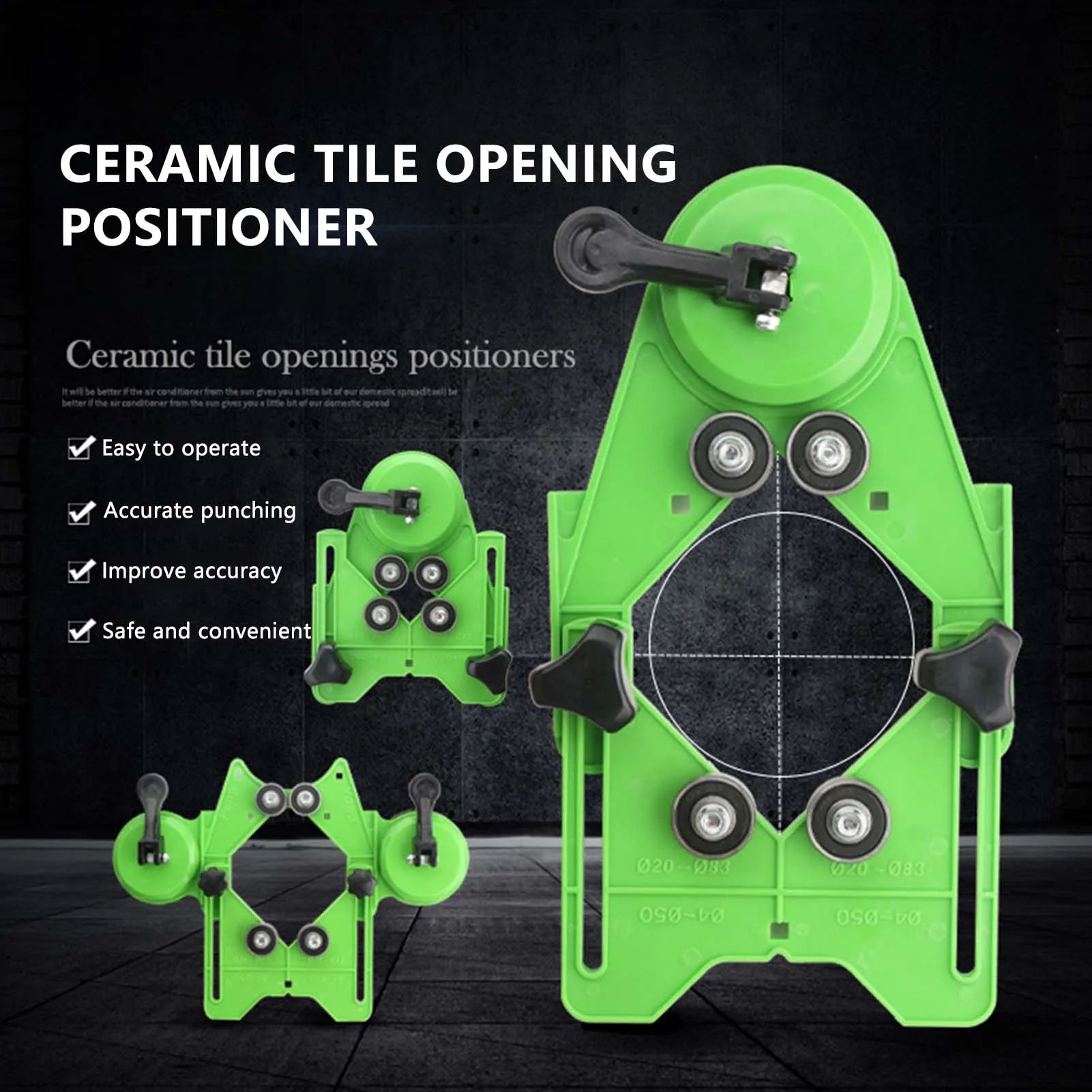 Suction Cup Hole Saw Guide Glass Tile Drilling Jig with Single/Double Vacuum Base for Accurate No-Slip Hole Cutting
