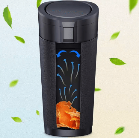 Car Trash Can with Lid Compact Auto Dust Organizer with Garbage Bags