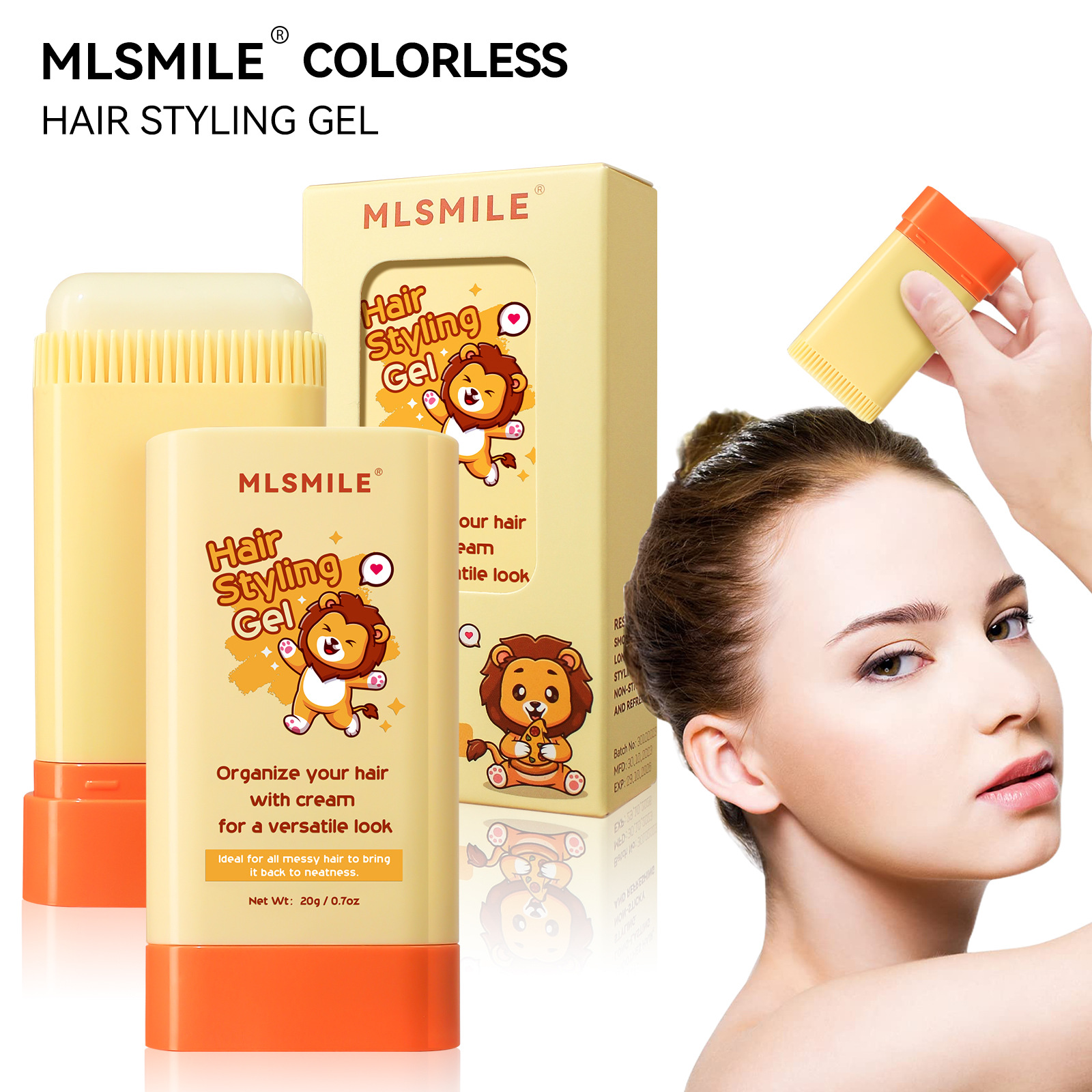 Professional Hair Wax Stick for Wigs, Fix Flyaways, Frizz, Broken Hairs for Men, Women, Children, Fluffy Hair Styling