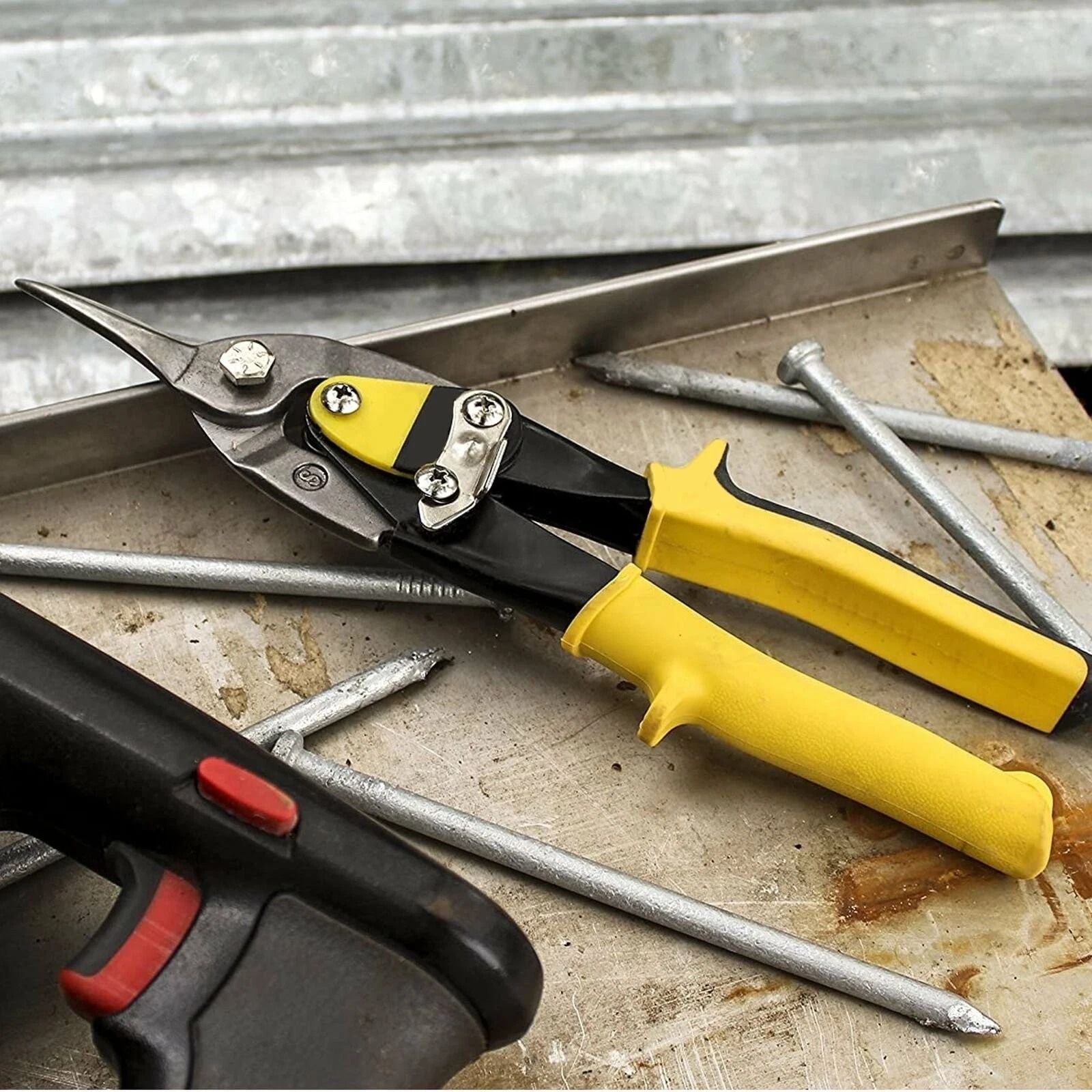 Heavy Duty Straight Cut Tin Snips Aviation Snips Sheet Metal Cutter Tool