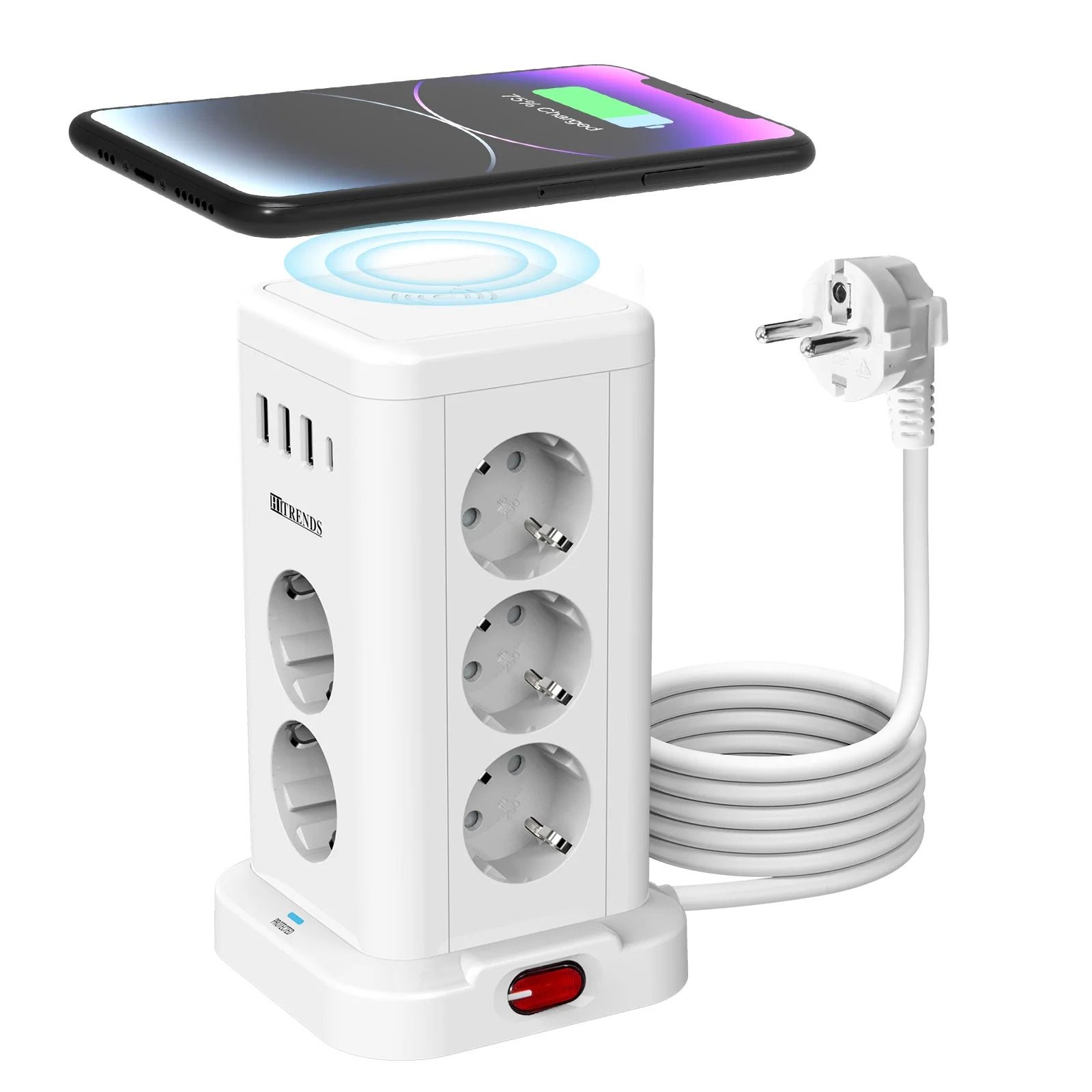 15 in 1 Smart Power Strip with USB A and Type C Charging