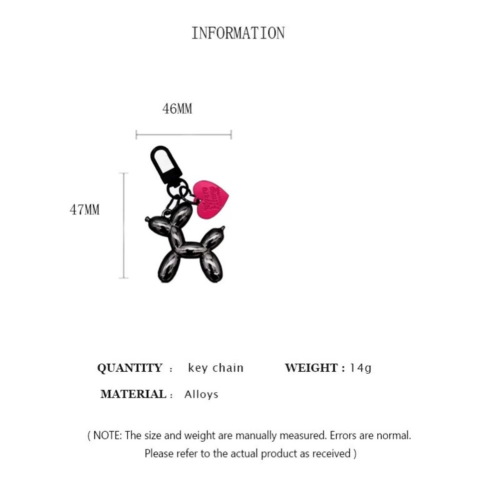 Cute Balloon Dog Keychain Cartoon Couple Keyring Car Charm Gift