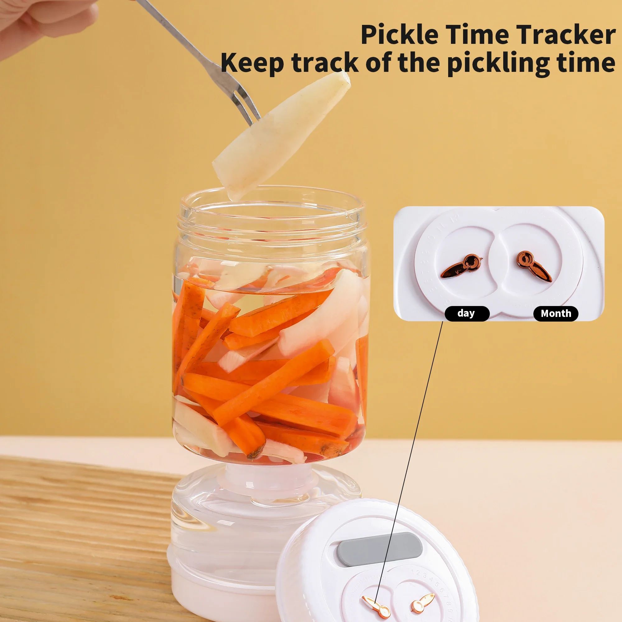Glass Olive and Pickle Strainer Jar