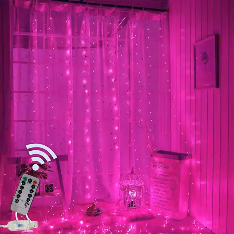 USB LED Curtain String Lights with 8 Modes