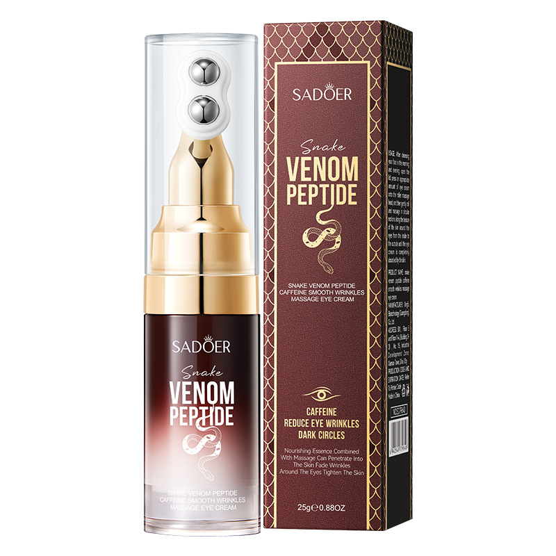 Anti Wrinkle Snake Venom Eye Cream with Roller Ball Caffeine Eye Serum Hydrating Fades Fine Lines Skin Care