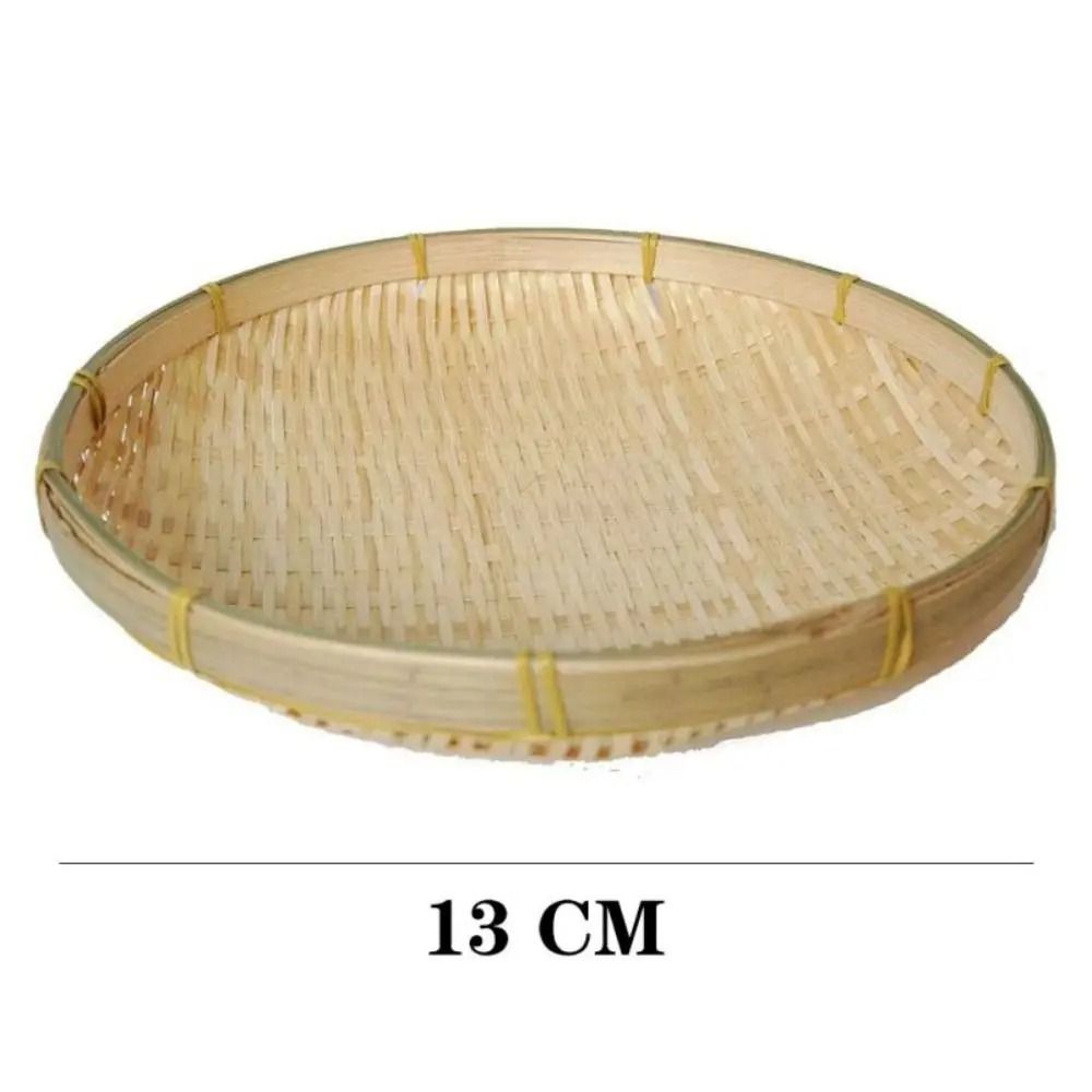 Woven Bamboo Tray Basket – Handmade Wicker Bread Server – High-Yield Culinary Interaction Hub
