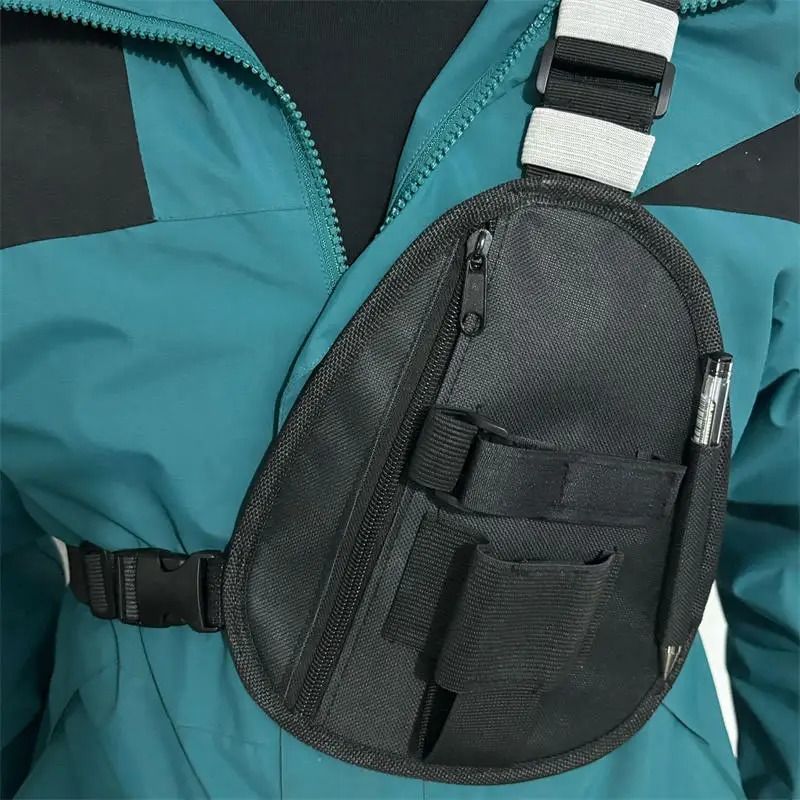 Adjustable Front Pack Chest Bag For Walkie Talkie And Accessories