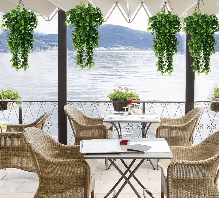 EverVine Artificial Eucalyptus Hanging Rattan Greenery