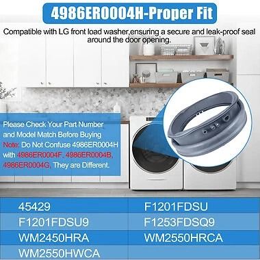 Washer Door Boot Gasket for LG Durable Replacement for Washer Repairs