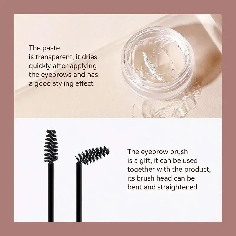 Waterproof 3D Eyebrow Styling Cream Quick Dry Brow Pomade and Setting Gel