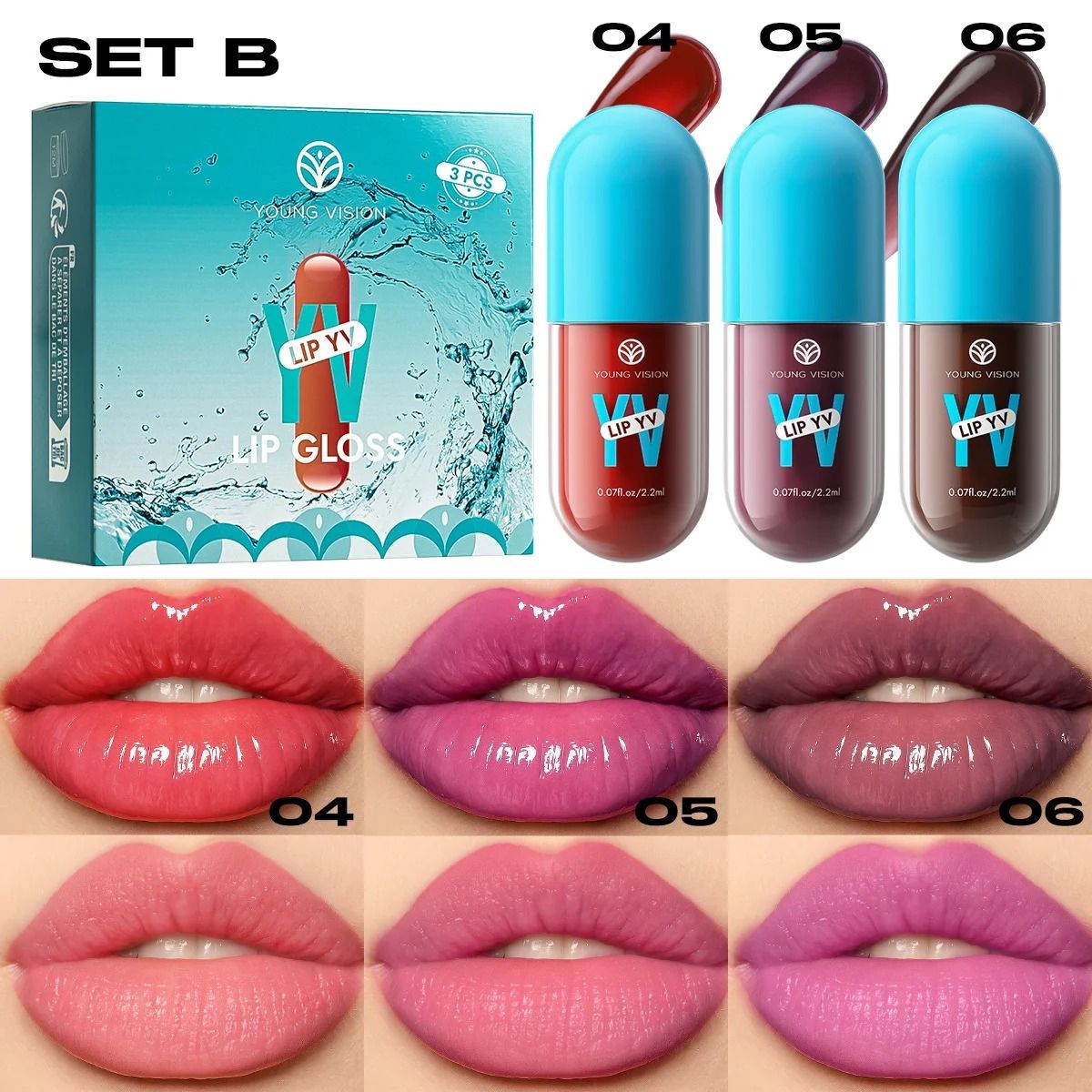 Mini Velvet Matte Lip Gloss Set Long-Lasting Fruit Scented Lip Tint