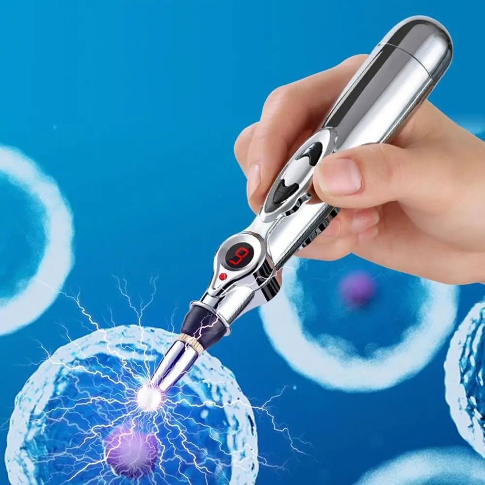 Electronic Acupuncture Pen 2 3 or 5 Heads 9 Gear Meridian Energy Therapy Device