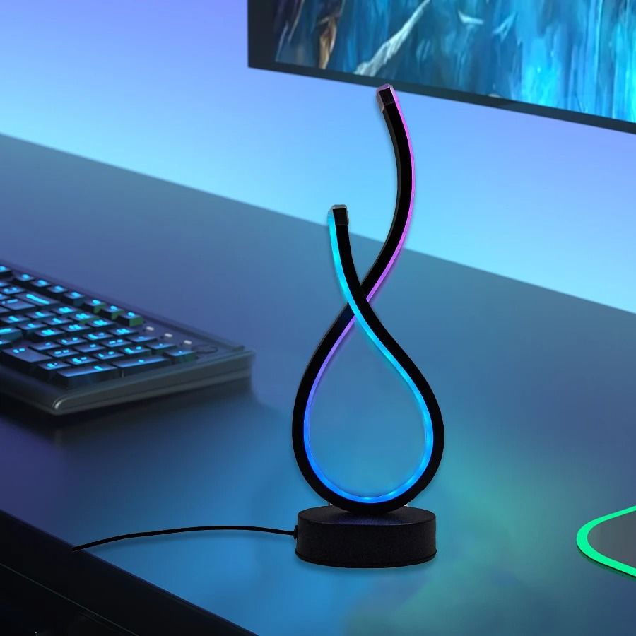 Modern USB Powered Desk Lamp With Adjustable Lighting and Button Control