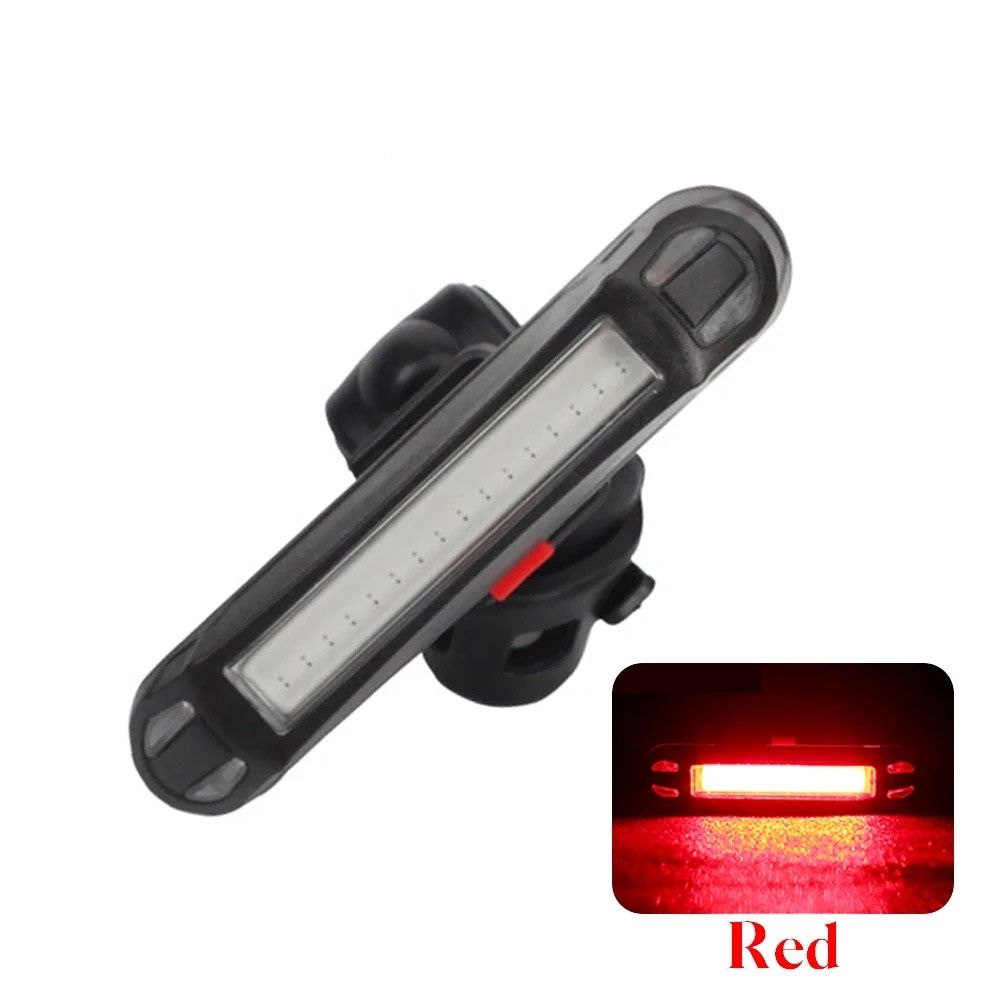 USB Rechargeable Bike Tail Light LED Bicycle Rear Safety Warning Lamp