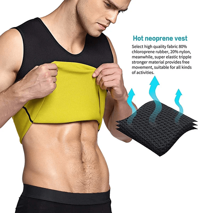 Mens Sauna Training Shirt Slimming Weight Loss Workout Vest