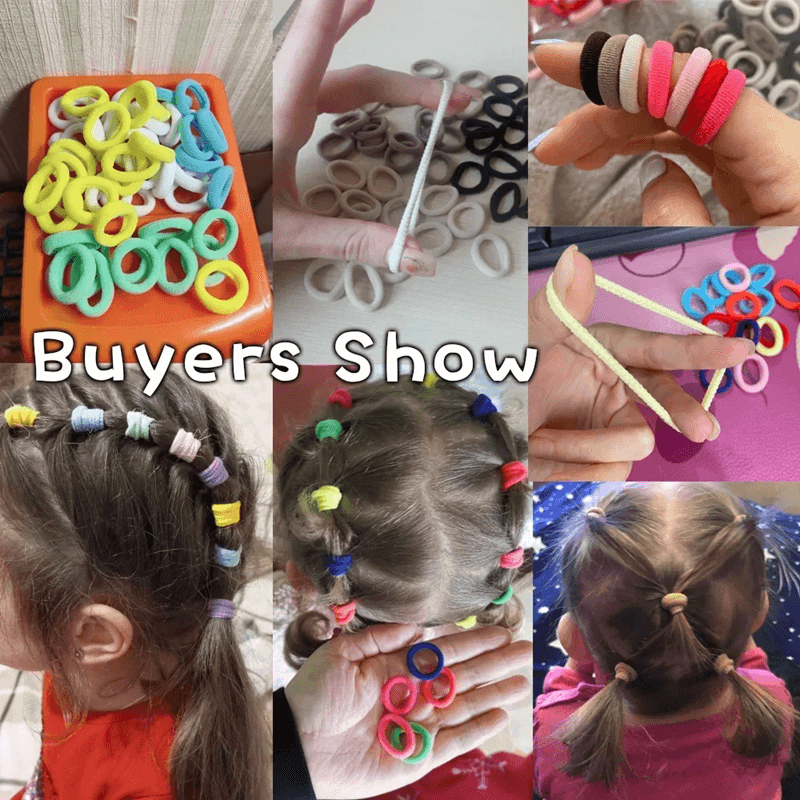 ColorPop Soft Nylon Hair Ties Elastic Ponytail Bands for Kids and Girls