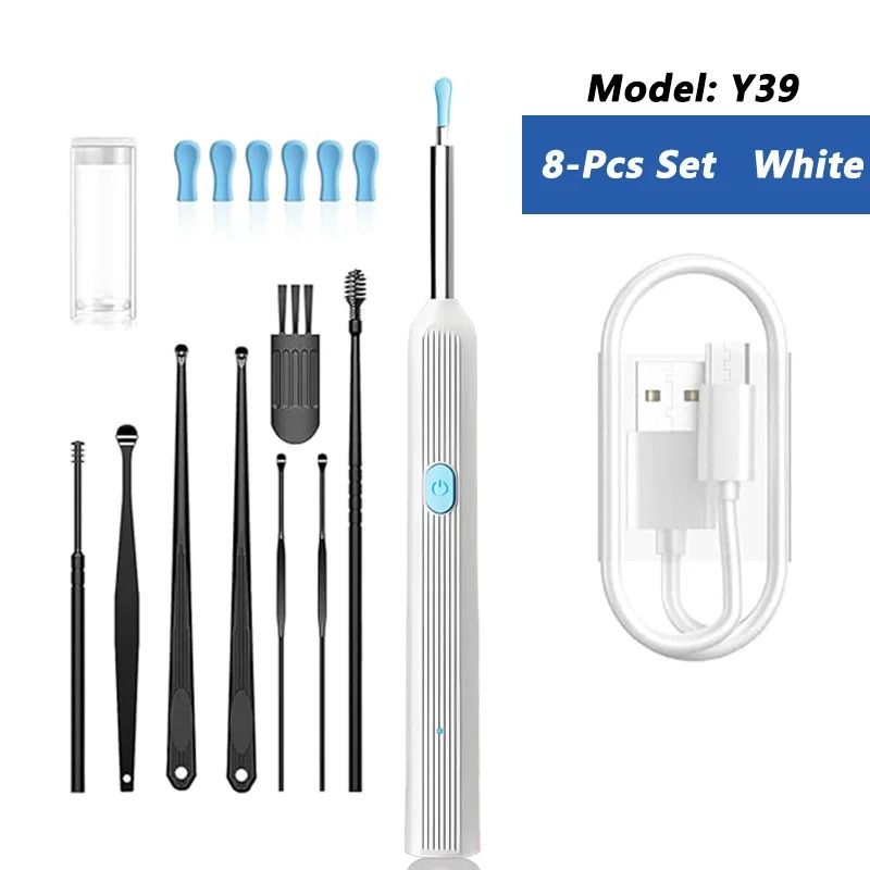 Visual Ear Wax Cleaner with HD Camera Safe Ear Cleaning Endoscope Tool with LED Light