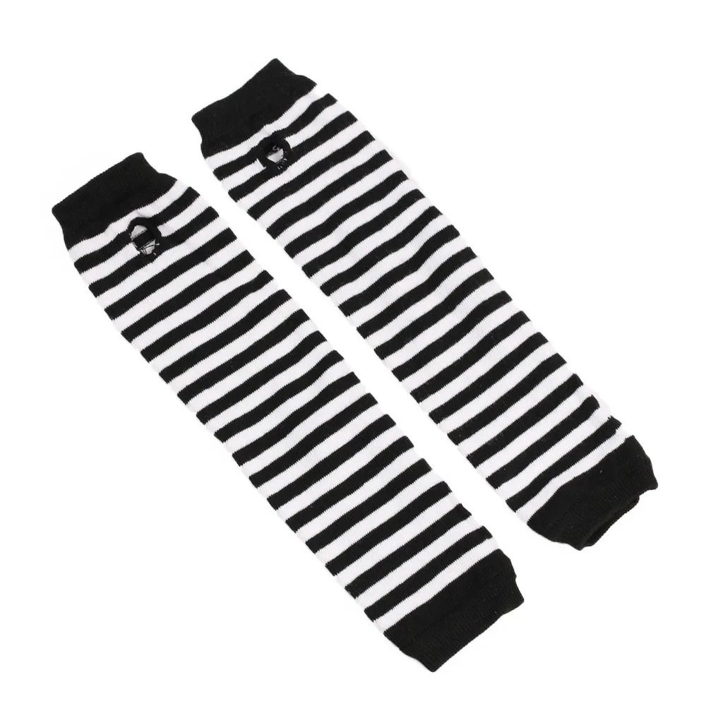 Winter Knit Fingerless Elbow Gloves Unisex – Hip-Hop Stripe Arm Warmers