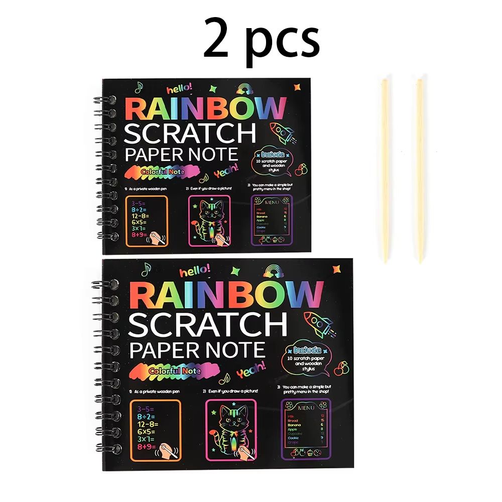 Dazzling Scratch Painting Interactive Art Kit with Note Cards Parent-Child Creative Toy