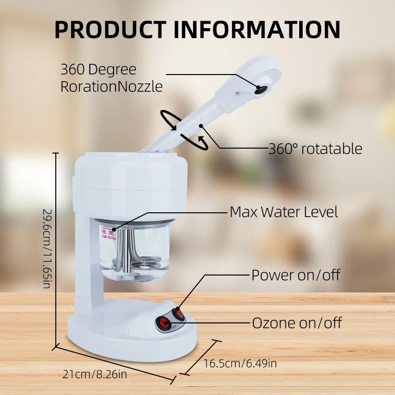 PureGlow Ionic Facial Steamer – Portable Ozone Warm Mist Facial Steamer for Deep Pore Cleansing at Home