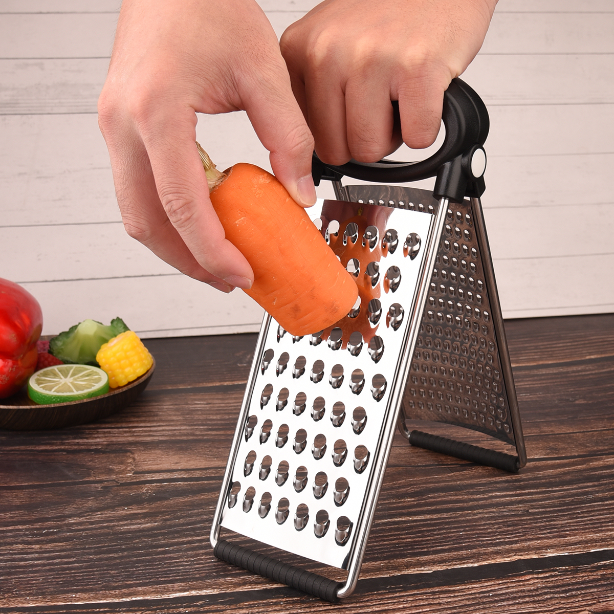 Two Sided Detachable Stainless Steel Potato Shredder & Vegetable Chopper