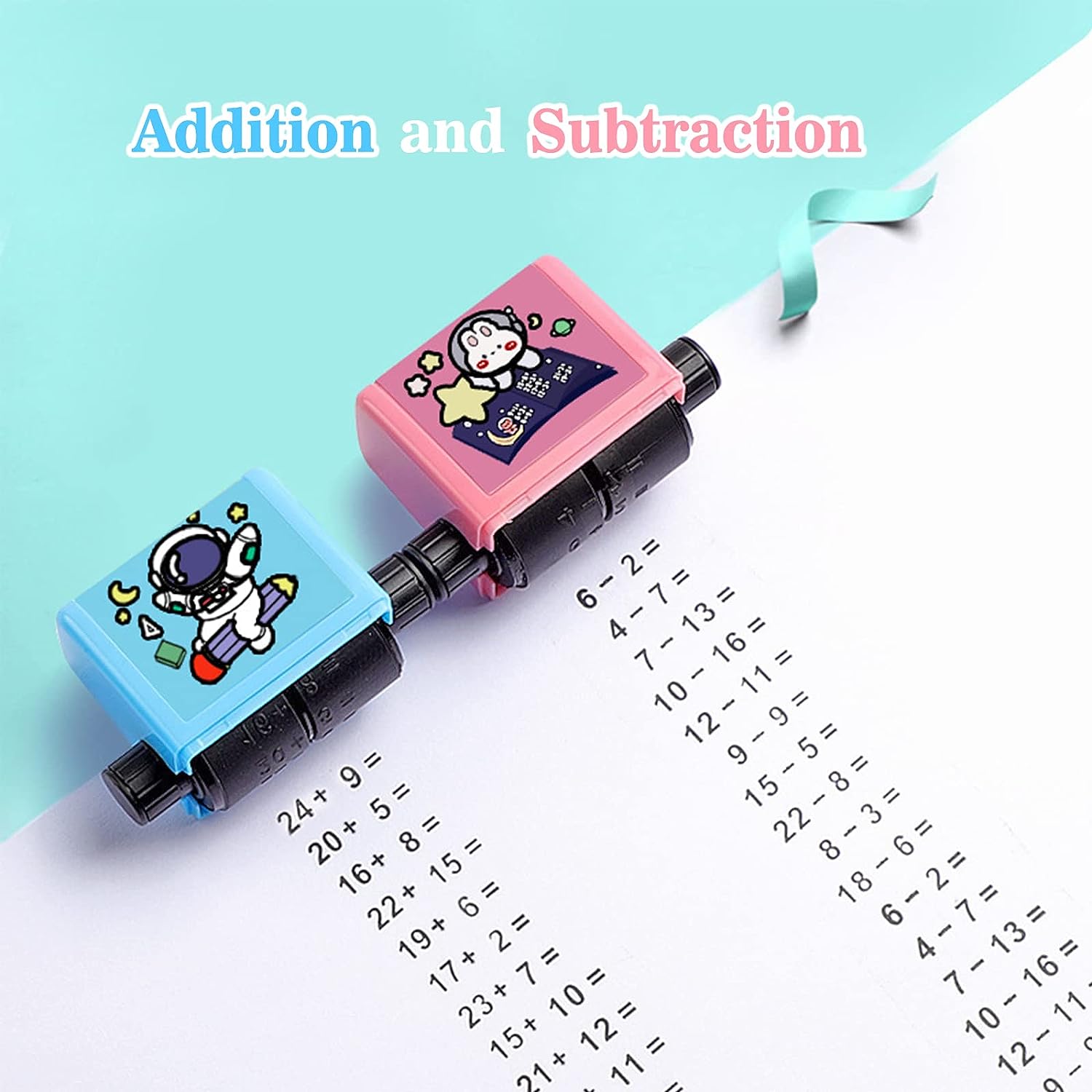 Math Teaching Stamp Reusable Fill-in-the-Blank Roller for Digital Math Practice