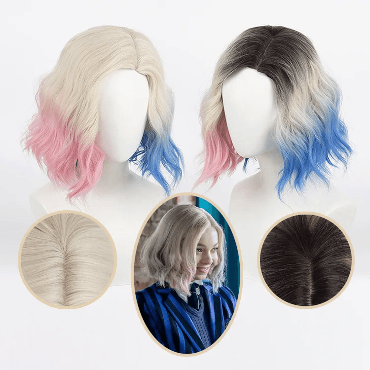 Wednesday Addams Enid Sinclair Cosplay Wig Wednesday Enid Sinclair Cosplay Wig Halloween Carnival Prop Wig for Women Girl