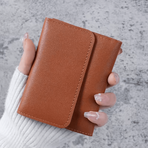 Womens Ultra Thin Trifold Wallet –Compact Student Card Holder & Coin Purse