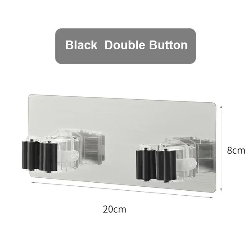 No-Drill Roller Mop & Broom Holder