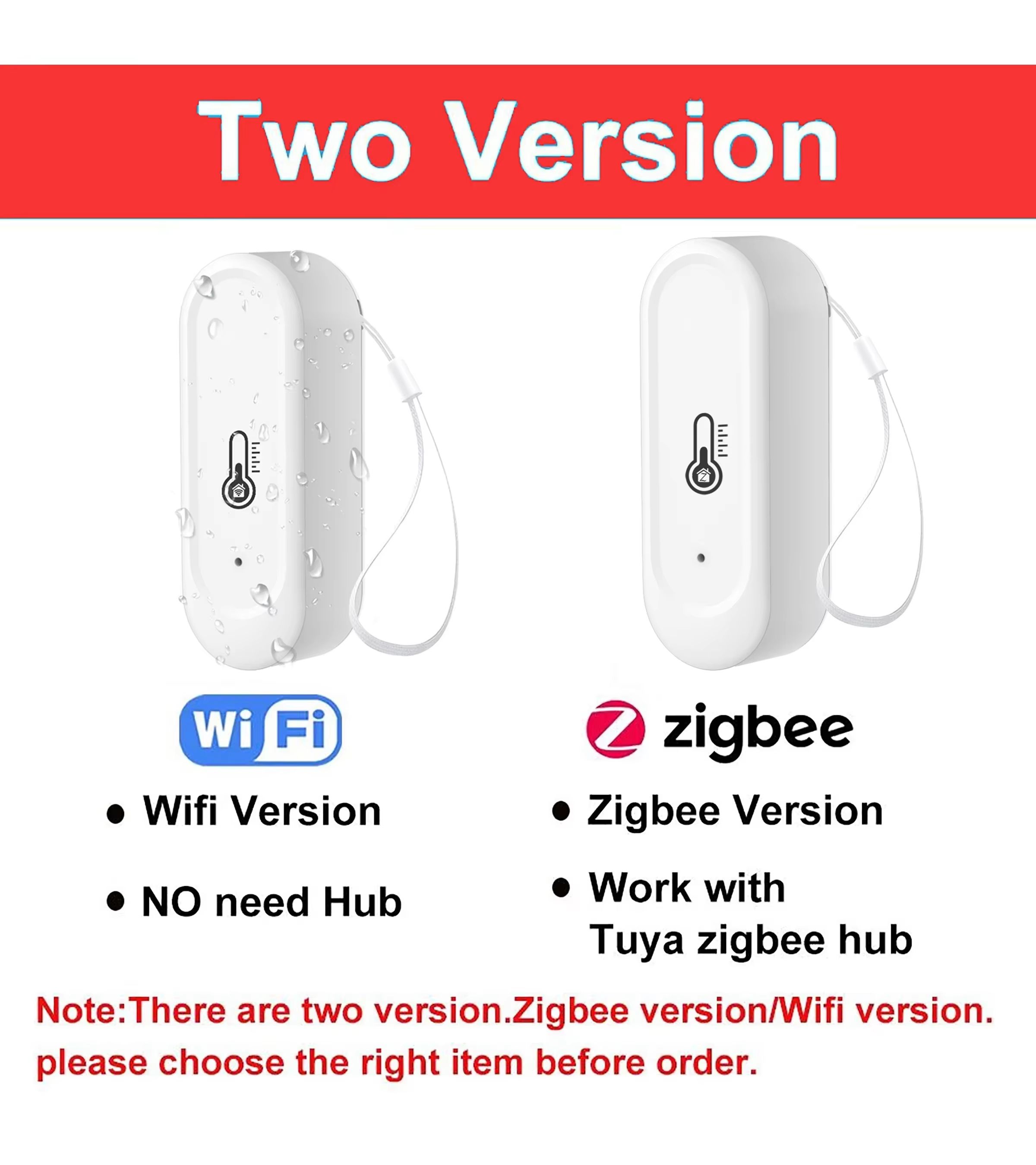 Smart Outdoor Temperature and Humidity Sensor with WiFi Zigbee and App Control