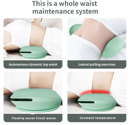 Electric Lumbar Traction Massager with Heat & Adjustable Intensity