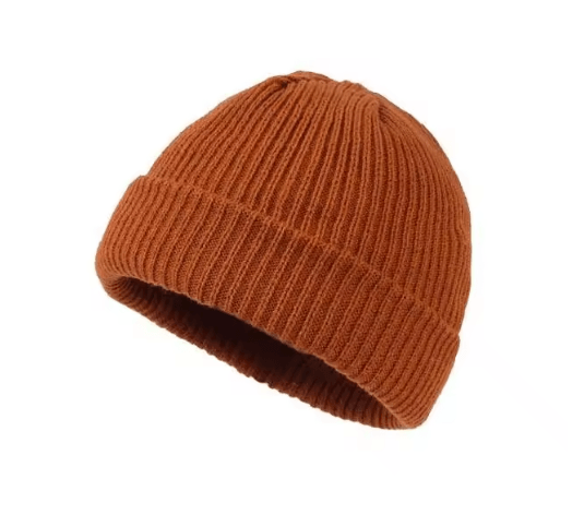 Unisex Solid Color Knitted Wool Beanie Hip Hop Melon Skin Hat for Autumn and Winter Warmth