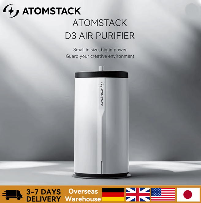 AtomStack Laser Engraver Air Purifier High Efficiency Smoke Filter for Home and Office
