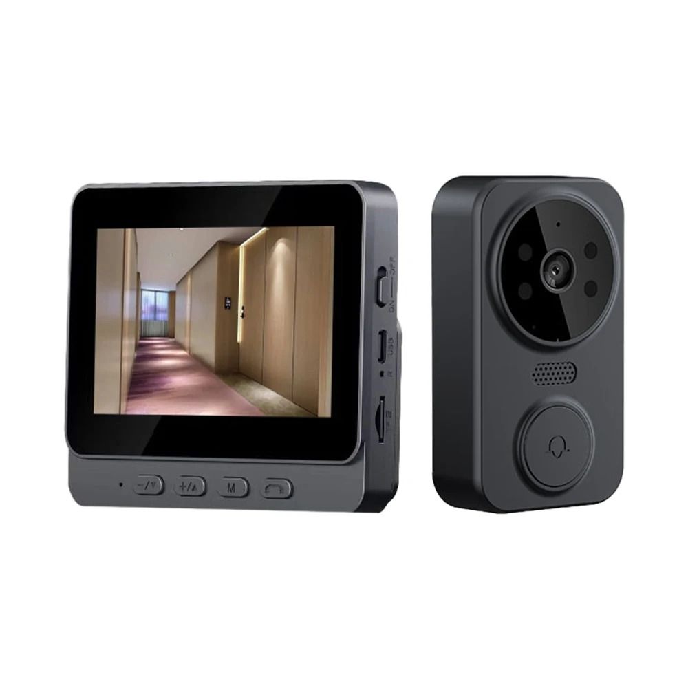 Wireless Visual Intercom Doorbell with 4.3 Inch IPS Screen – Smart HD Video Monitoring and Two-Way Intercom