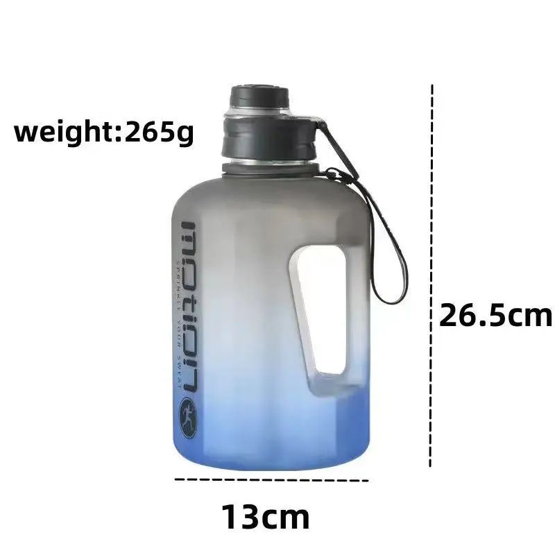 2.4L Large Capacity Sports Water Bottle with Straw – Fitness Hydration Jug