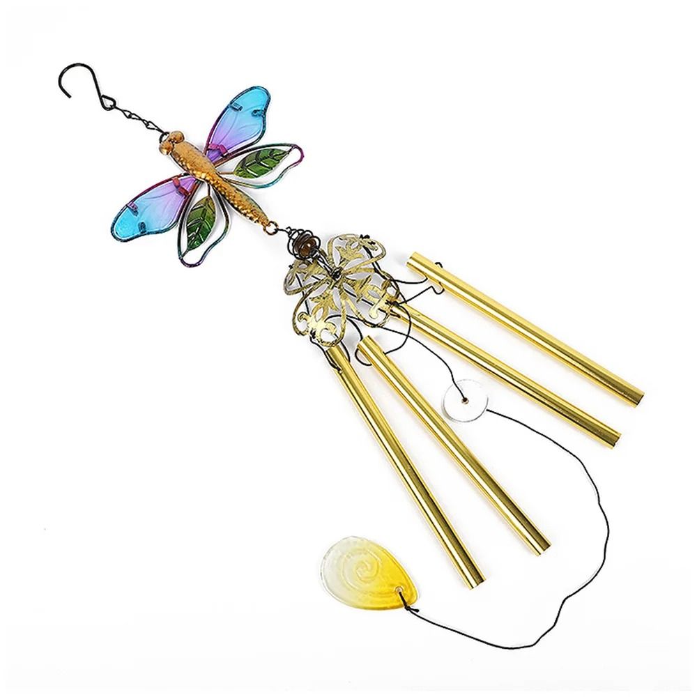 Artisanal Architectural Hummingbird and Dragonfly Wind Chime