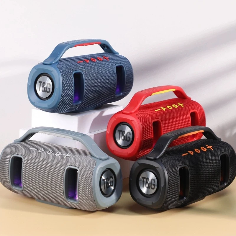 Portable Fashion Bluetooth Speaker, Wireless USB TF AUX, RGB Colorful LED Light Loud Sound Music Player