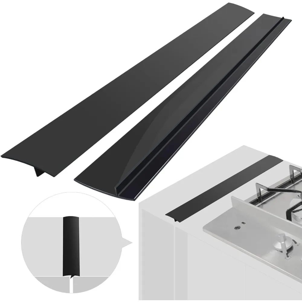 2-Pack Silicone Stovetop Gap Covers – Heat-Resistant Stove Gap Protectors for Cleaner Kitchens