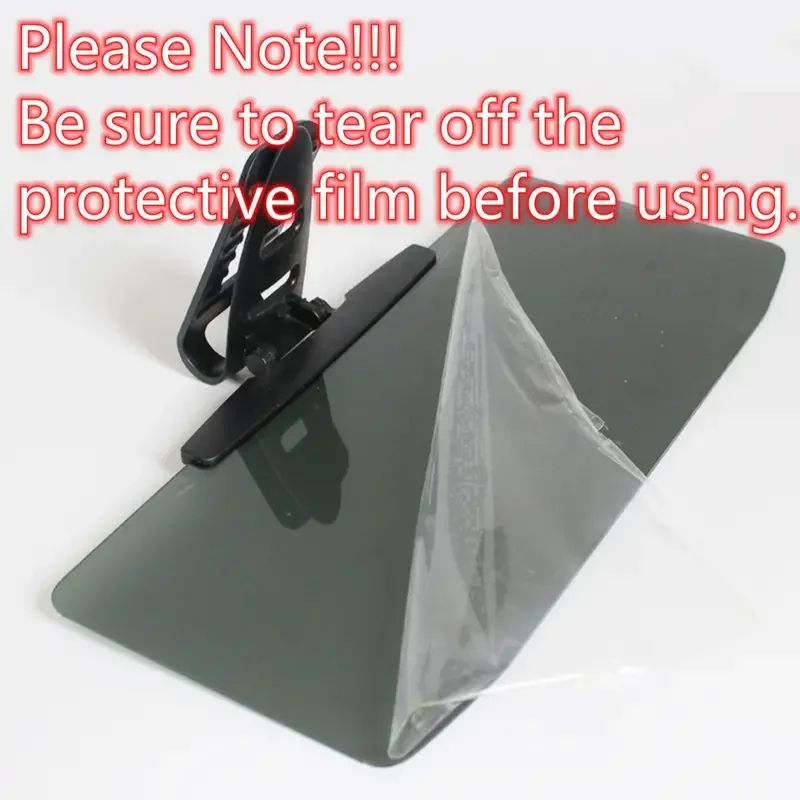 Car Mounted Anti Glare Mirror with Anti UV Sunshade, Vehicle Strong Light Visor for Safer Day and Night Driving