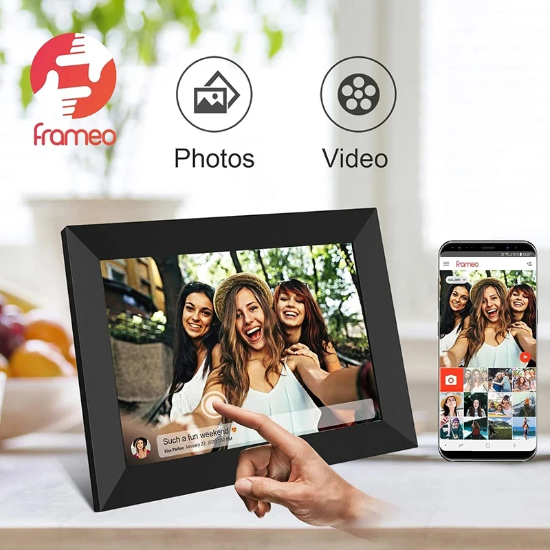 HD Touch Screen Digital Picture Frame, WIFI Frameo Smart Photo Album